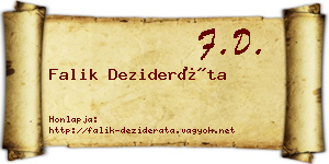 Falik Dezideráta névjegykártya